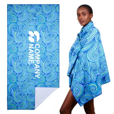 Sublimated Quick Dry 400GSM Microfiber Beach Towel