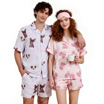 100% Cotton Short Sleeve Pajamas Set