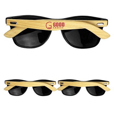 Adult Wood Tone Sunglasses