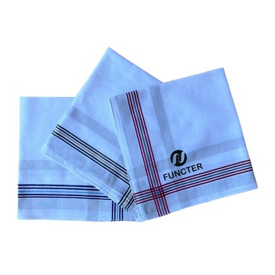 Square Cotton Handkerchief Hanky 15.7"
