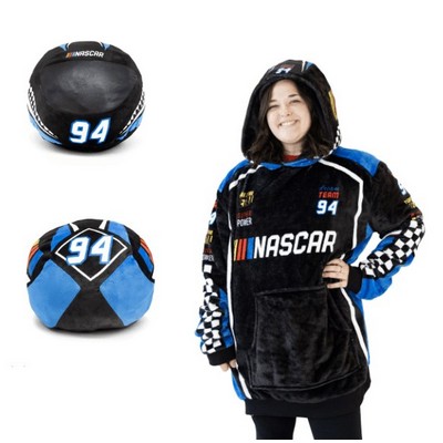 NASCAR | Black Racing Suit Snugible 2-in-1 Blanket Hoodie & Pillow