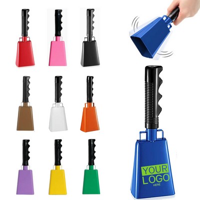9" Long Handle Metal Cowbell