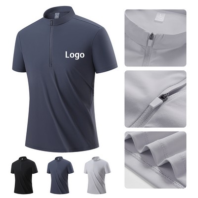 Summer Ice Cool Quick Dry Men's Performance Polo Shirt