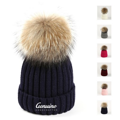 Cozy Winter Pom Pom Knit Beanie Hat