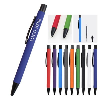 Aluminum Click Ballpoint Pen with Metal Clip