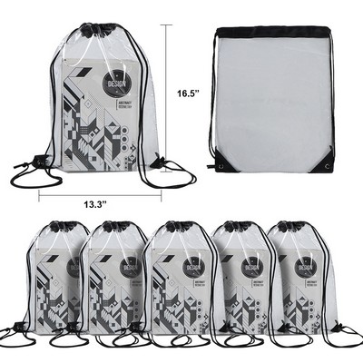 PVC Transparent Studim Approved Security Check Drawstring Drawstring Backpack