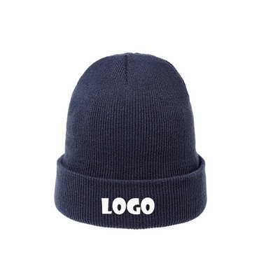 Classic Cuffed Knit Beanie Cap