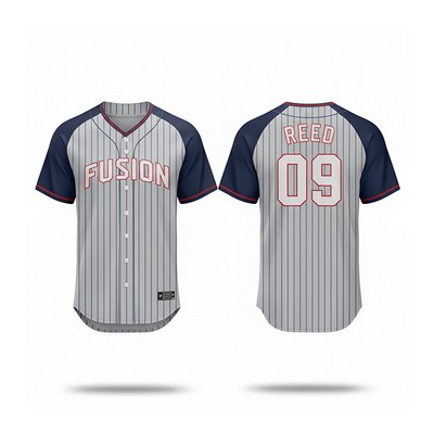 Premium Sublimation Full-Button Baseball Jersey - Men,
