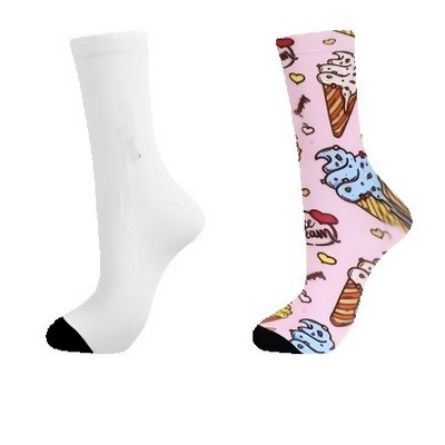 Custom Logo Mid-Calf Socks with Digital Print Big size