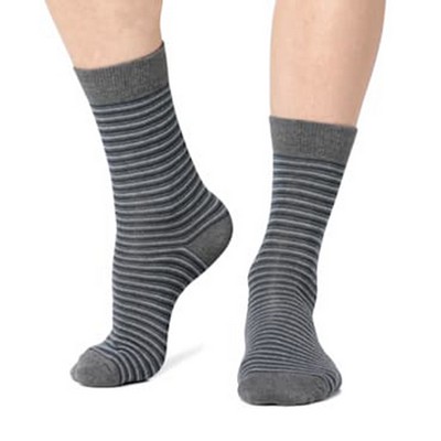 Knitted Mid-Calf Crew Socks with 200 Needle