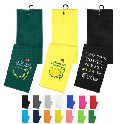 Premium Microfiber Waffle Pattern Golf Towels 400GSM
