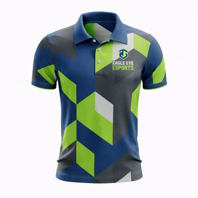 Sublimated Performance Short Sleeve Polo Shirt Jacquard 160GSM