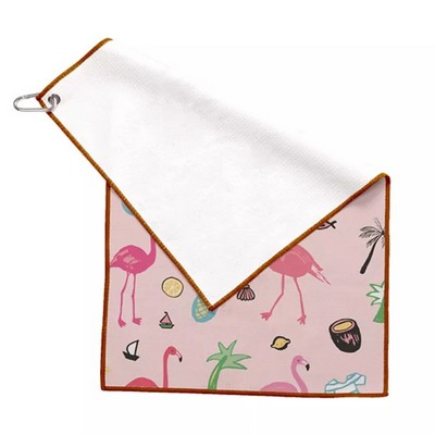 Sublimation Microfiber Golf Towel With Hook